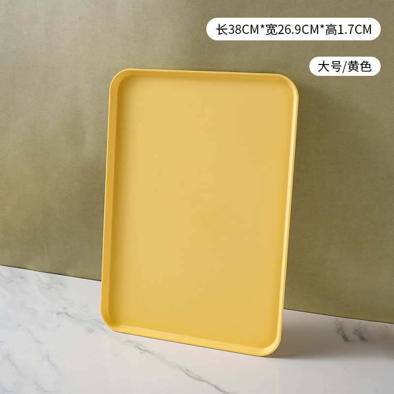 japanese style imitation wood grain tea tray plastic tray good-looking hotel commercial plate household plate plate dish bone dish Specification drawing