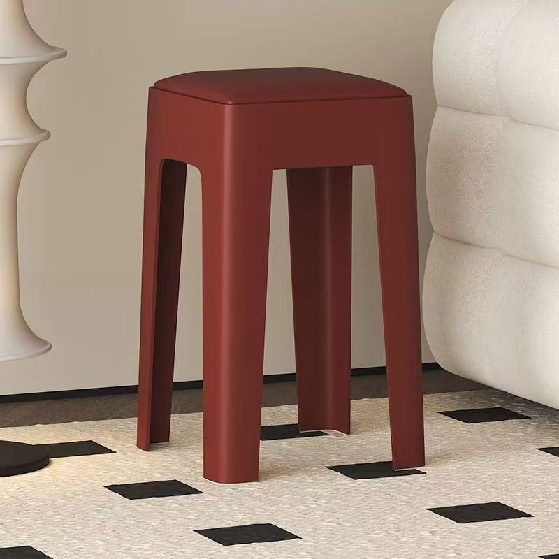 plastic stool thickened household extra thick modern simple stackable stacking long sitting comfortable chair high round stool bench Application Scenario