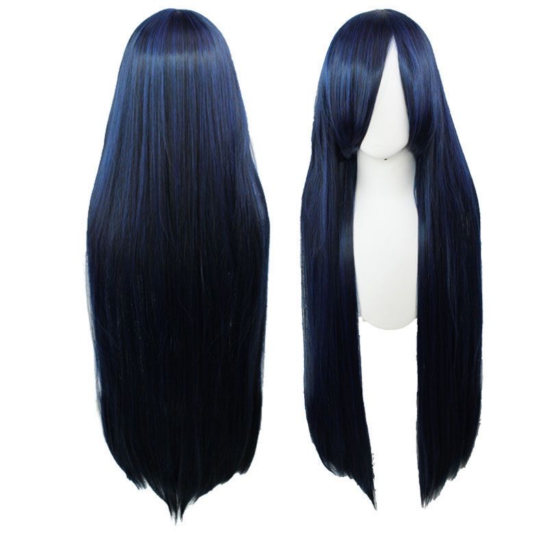 beautiful cartoon universal wig mao niang cos modeling high-temperature fiber simulation color long hair silk bangs headgear wholesale details Picture