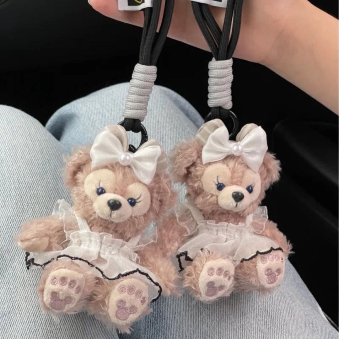 shelliemay pendant doll rose rose car key ring duffy bear sitting plush doll and bag hanging car hanging female Application Scenario