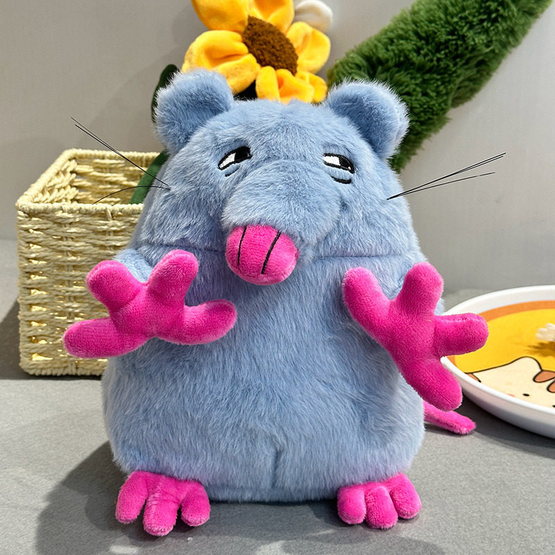 pizza tower mouse doll plush toy little sister haven't slept facial expression bag funny doll doll gift pillow details Picture