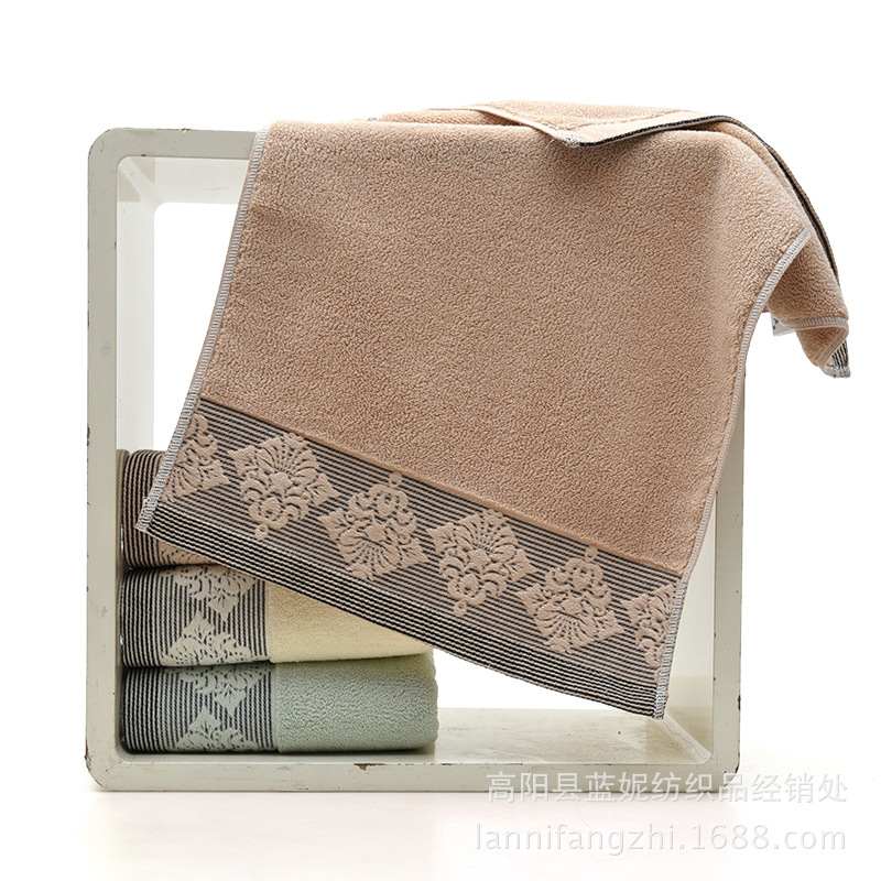 gaoyang factory cotton european flower towel soft absorbent large face towel supermarket gift wholesale household and face wash towel Specification drawing