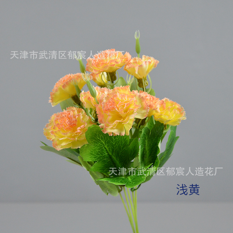 artificial carnation bouquet mother's day gift 10 carnation bundled flower home decoration carnation exclusive for cross-border details Picture