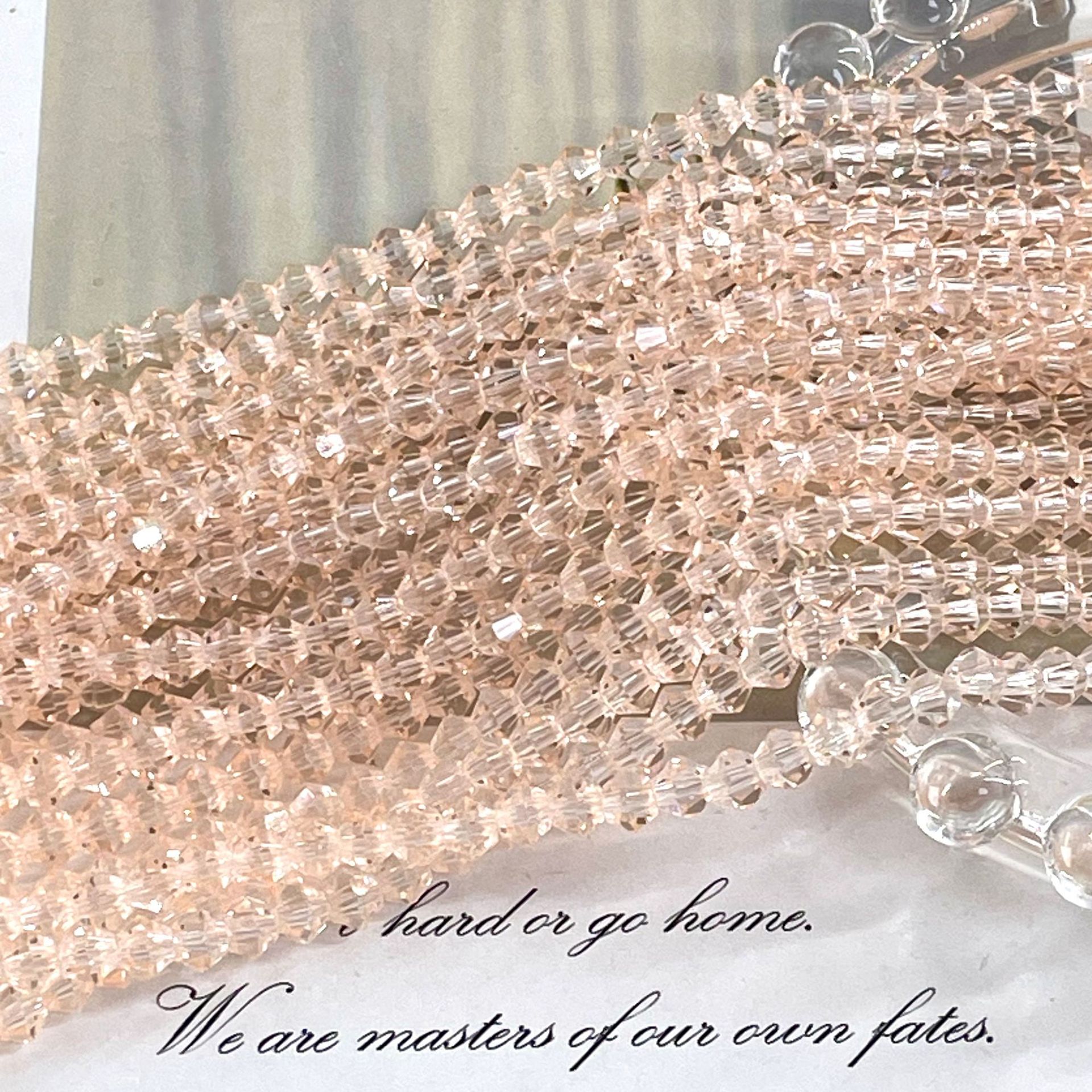 4mm faceted rhombus crystal beads glass beads diy handmade beaded loose beads material hair accessories ornament accessories details Picture