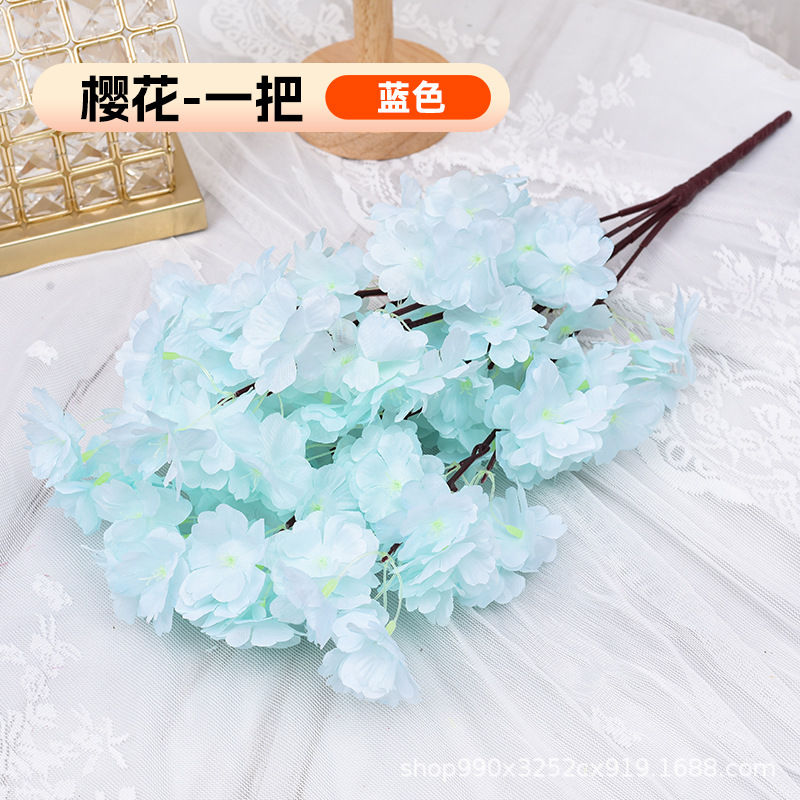 simulation peach branches fake plum blossom cherry blossom pieces of dried flowers for living room decorative silk flower fake flower for wedding plastic flowers engineering Specification drawing