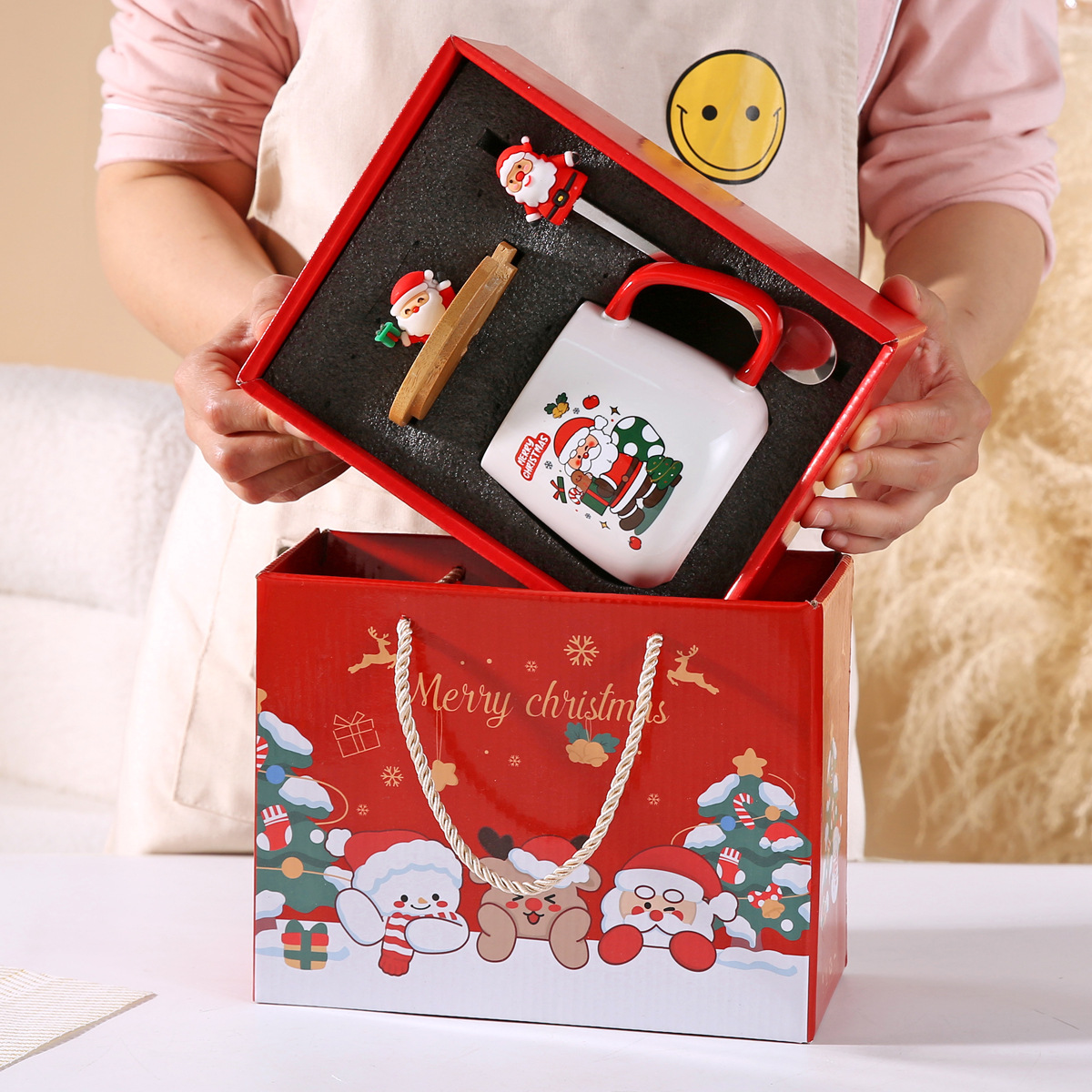 christmas mug santa claus ceramic cup household water cup coffee cup creative cartoon christmas gift present Item Picture