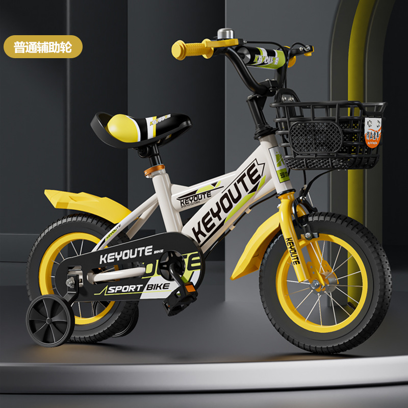 factory direct sales children's bicycle 3-9 years old boys and girls 12-inch 16/20-inch with training wheel baby pedal car Specification drawing
