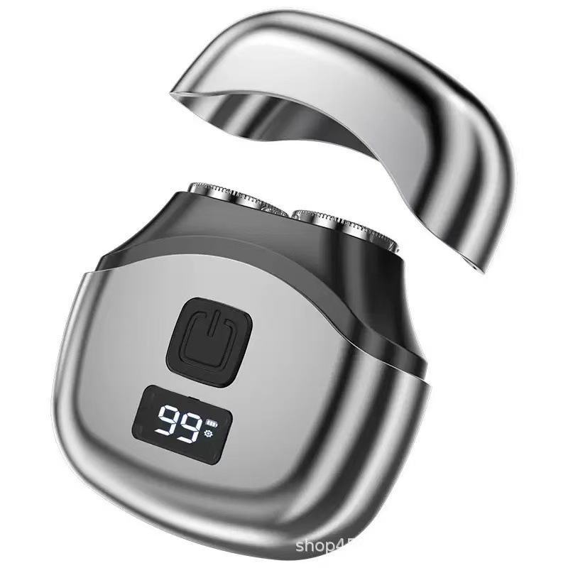 new shaver double-headed digital display shaver travel business trip convenient washable cutter head fast charge shaver details Picture