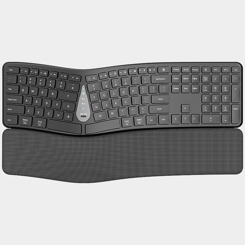 factory direct bluetooth dual-mode ergonomic key mouse set with wrist rest mute rechargeable keyboard in stock full figure