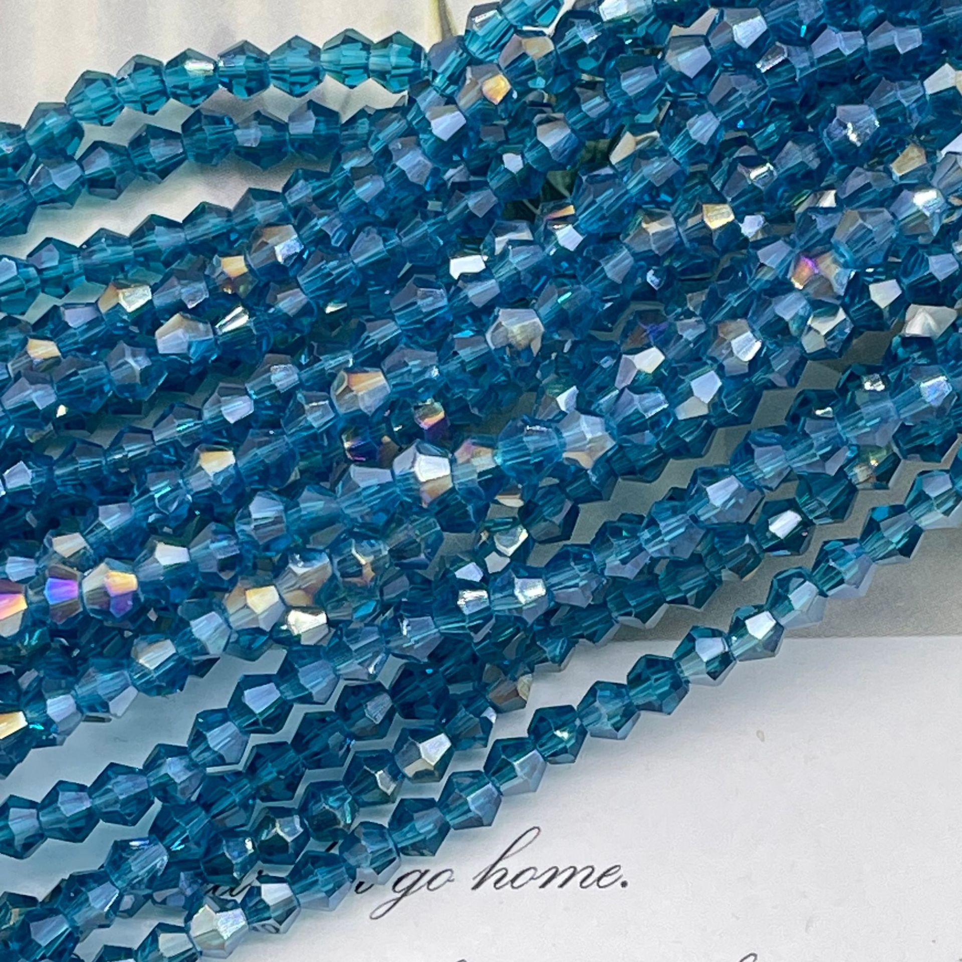 4mm faceted rhombus crystal beads glass beads diy handmade beaded loose beads material hair accessories ornament accessories Item Picture