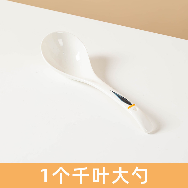 simple japanese style household ceramic bowl dish set rice bowl noodle bowl soup bowl dish creative matching cutlery plate Specification drawing