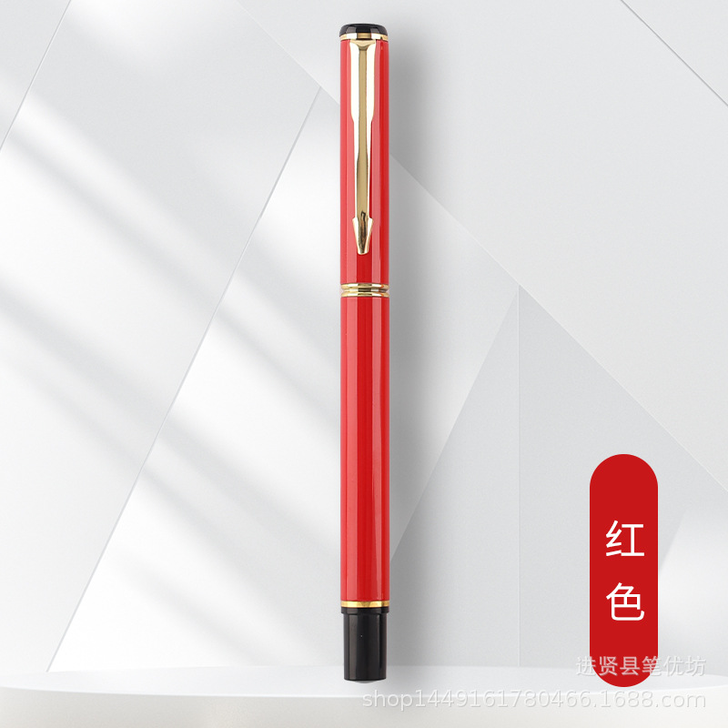 elementary school student metallic pen multi-color metal pen holder can be changed ink sac 0.38 0.5mm training class pen engraved logo Item Picture