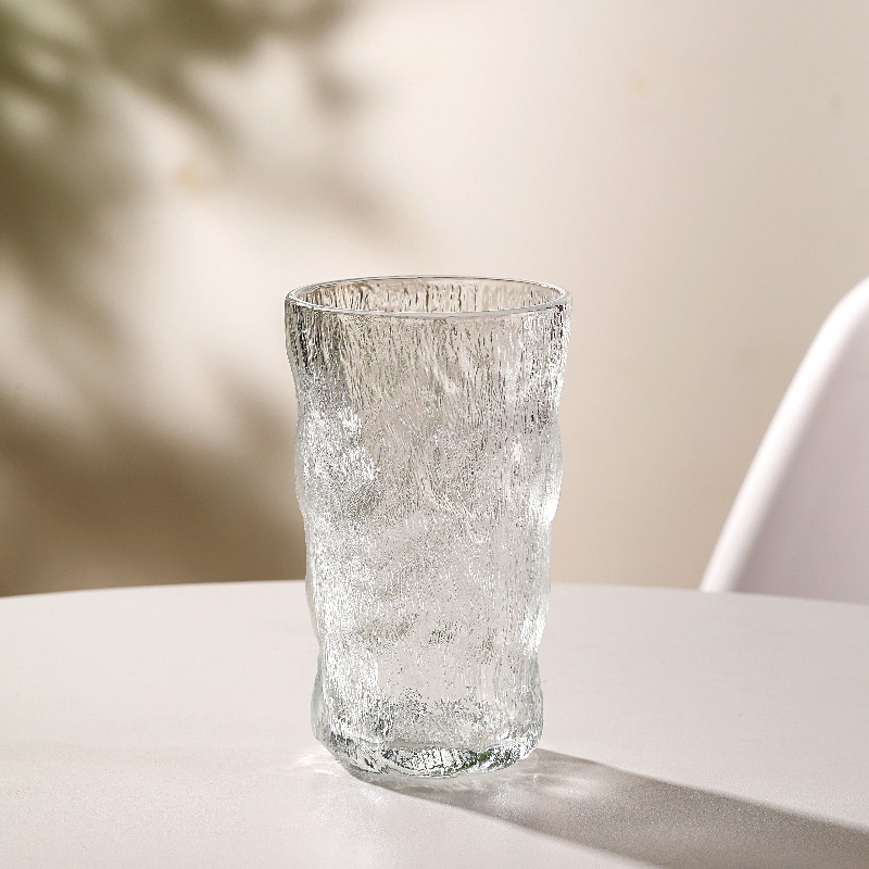 glacier pattern glass drinking cup household good-looking department store female fruit drink cup ins style tea cup wine cup full figure