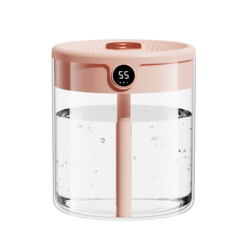 new 2l double spray humidifier usb large capacity home silent bedroom office small night lamp digital display humidifier Item Picture