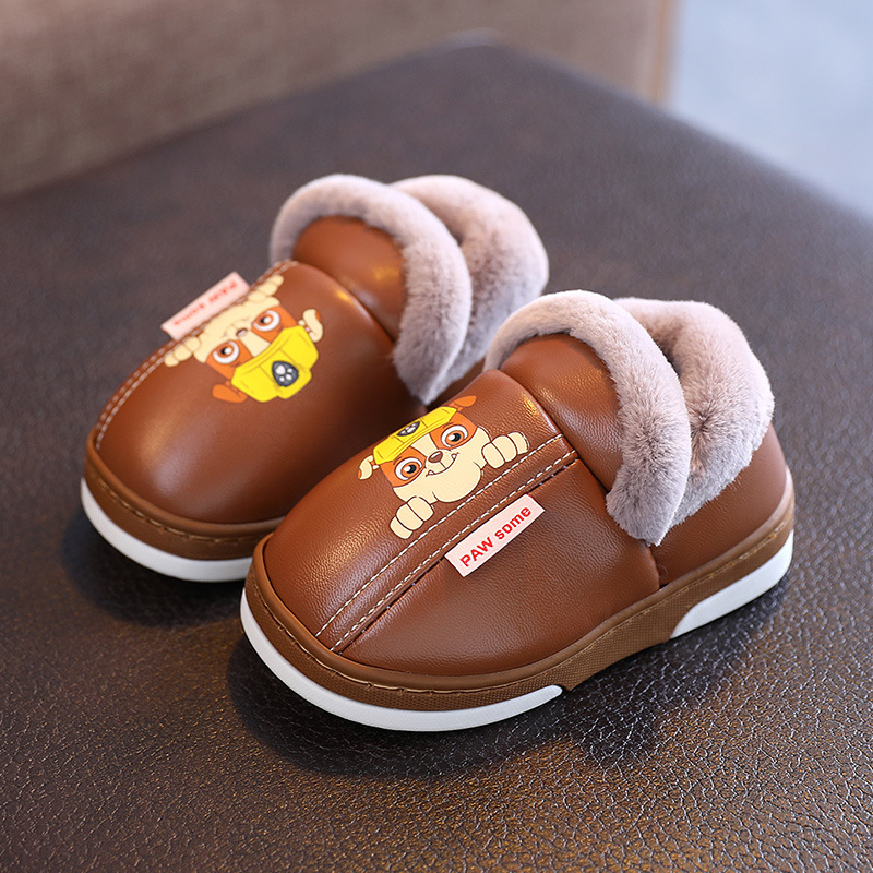 paw patrol children's cotton shoes ankle wrap cotton slippers winter warm home shoes non-slip waterproof boys 'and girls' cotton shoes Specification drawing