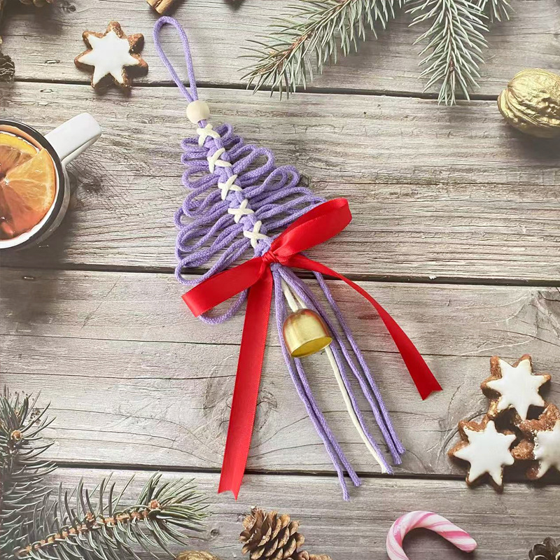 hand-woven christmas tree decorations wholesale christmas atmosphere hangings arrangement christmas window shop decoration details Picture