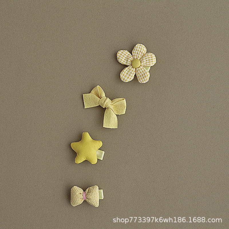 baby small hairclip cloth wrapper bang clip children's clip does not hurt hair babies' headwear girls hair accessories infant hairpin Specification drawing