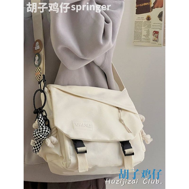 ins japanese harajuku retro workwear messenger bag female korean student large capacity messenger bag men's single backpack fashion Item Picture