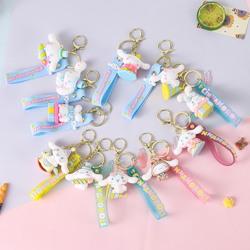 creative sanrio big ear dog keychain pendant small jewelry clow m key ring pendants small commodity small gift Specification drawing