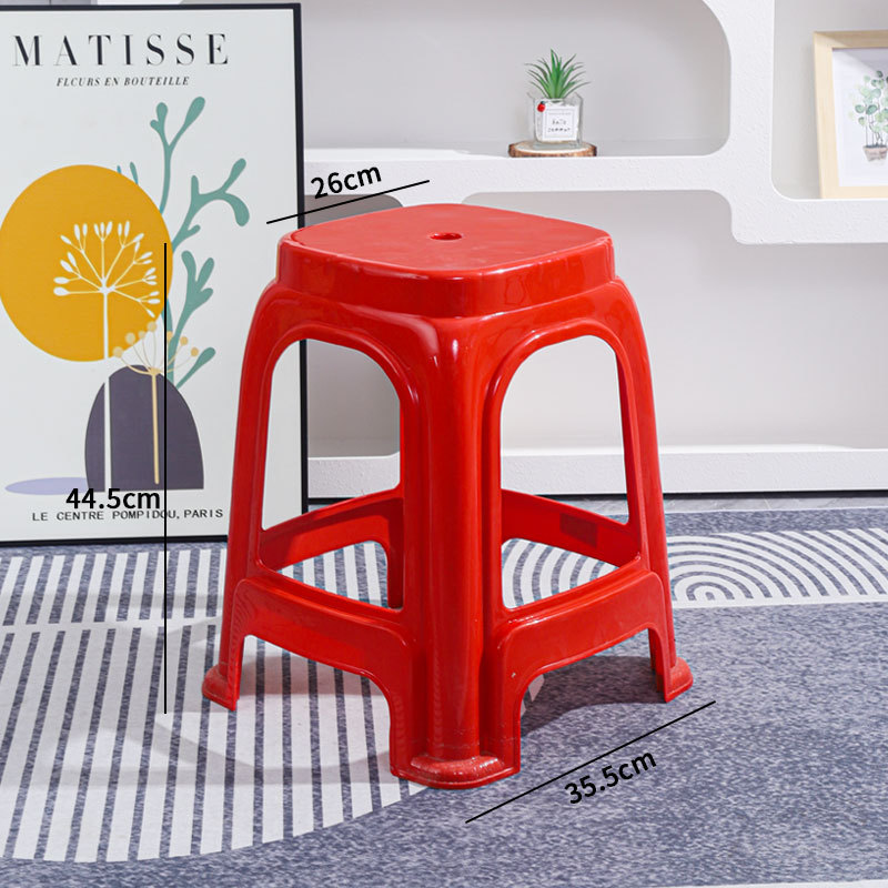 wholesale plastic stool household shoe changing stool factory wholesale plastic bench plastic chair plastic stool drop-resistant plastic square stool details Picture