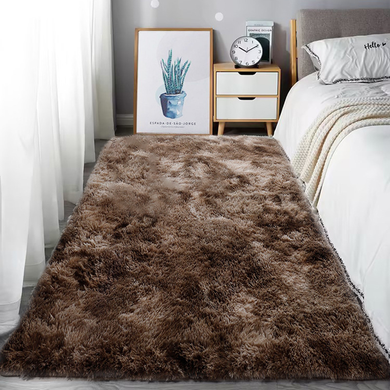 cross-border amazon tie-dyed carpet bedroom stain-resistant easy to care bedside blanket living room long wool washable tianjin carpet Application Scenario