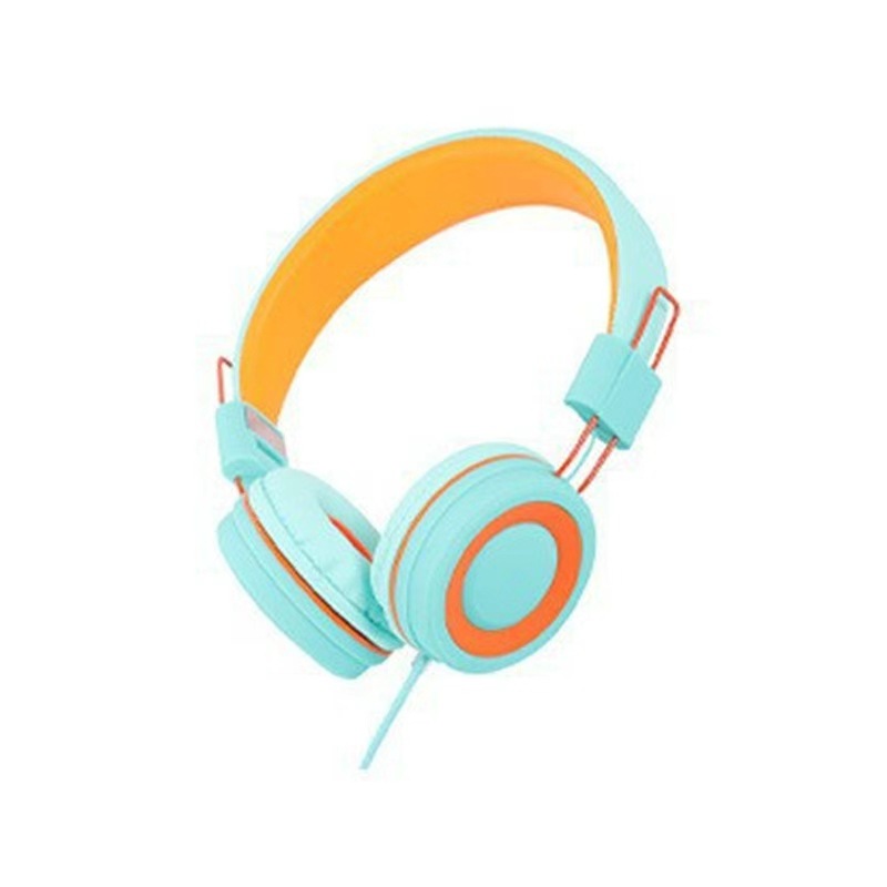 cross-border new arrival wired headset adjustable folding net class with mic audio learning headset business gift details Picture