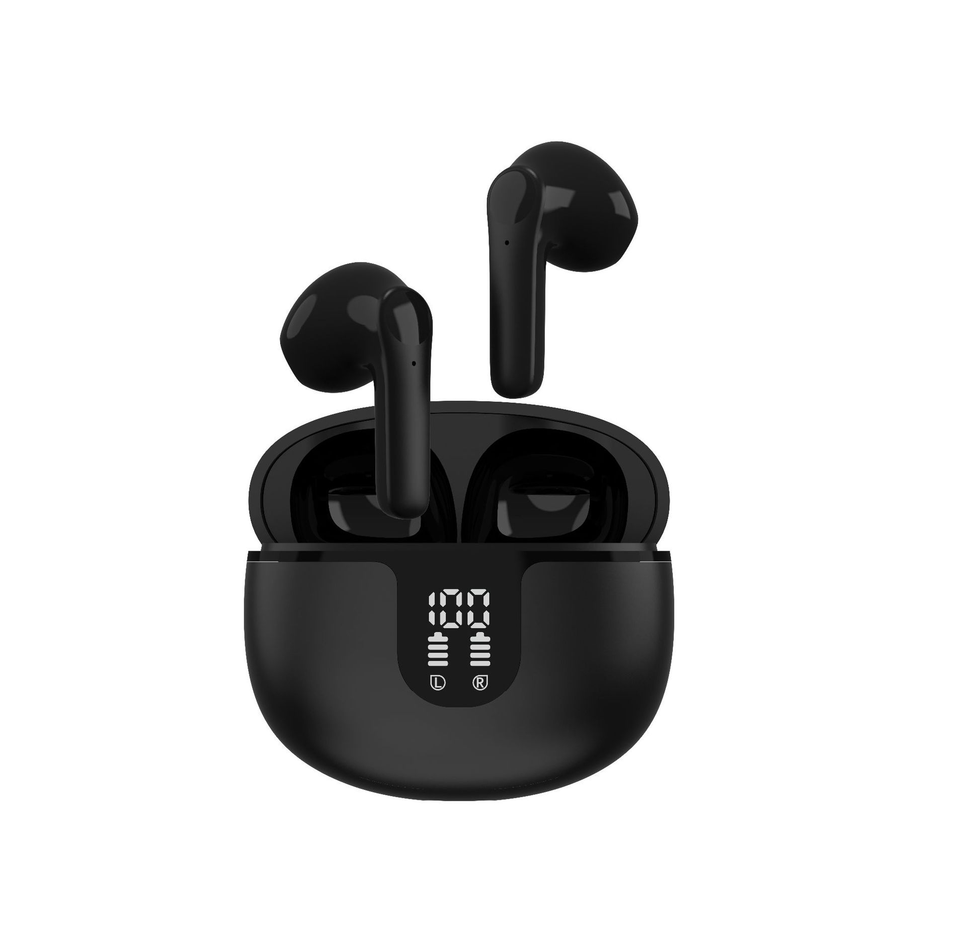 factory source tws private model s61 bluetooth 5.3 headset call noise reduction hd digital display wireless sports headset cross Specification drawing