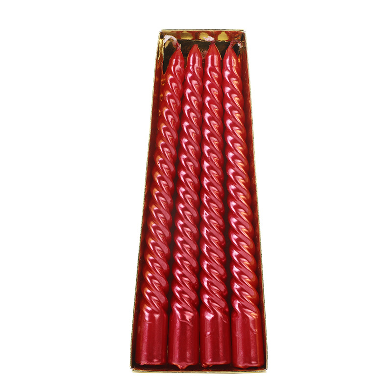 wholesale european style long brush holder color thread candlestick candle household romantic candlelight dinner decoration wedding birthday candle Item Picture