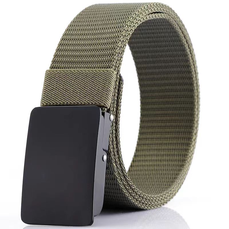 canvas men's belt non-hole all-matching work clothes casual pants belt simple business woven nylon waistband men's Application Scenario