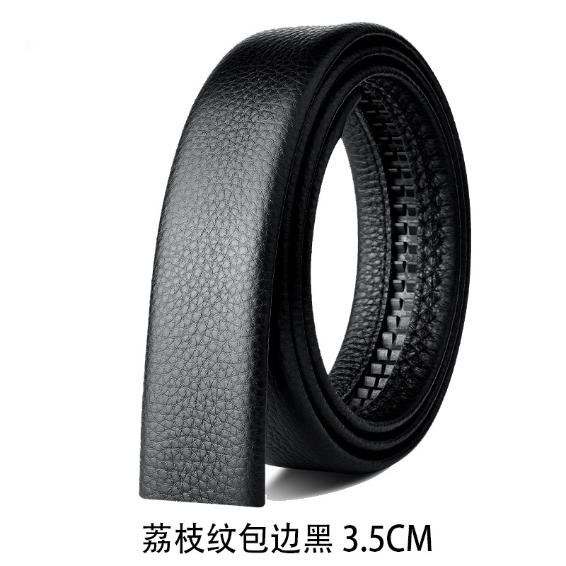 belt men's automatic buckle without taking the lead real business cowhide pants belt with body youth headless belt 3.5 Application Scenario