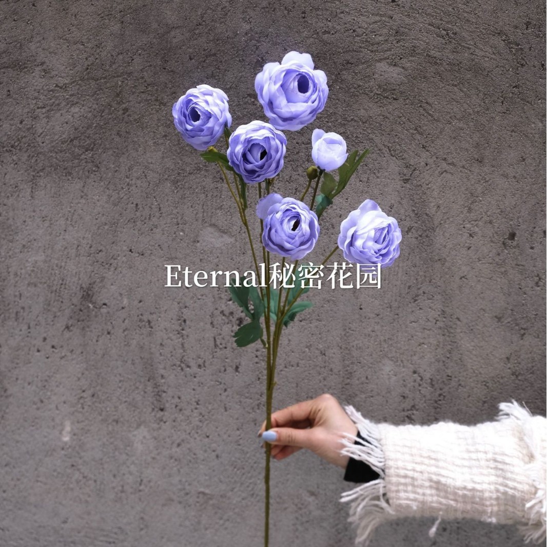 artificial flower purple light purple light purple rose hydrangea wedding home wedding hall raw silk flower wholesale fake flower manufacturer Item Picture