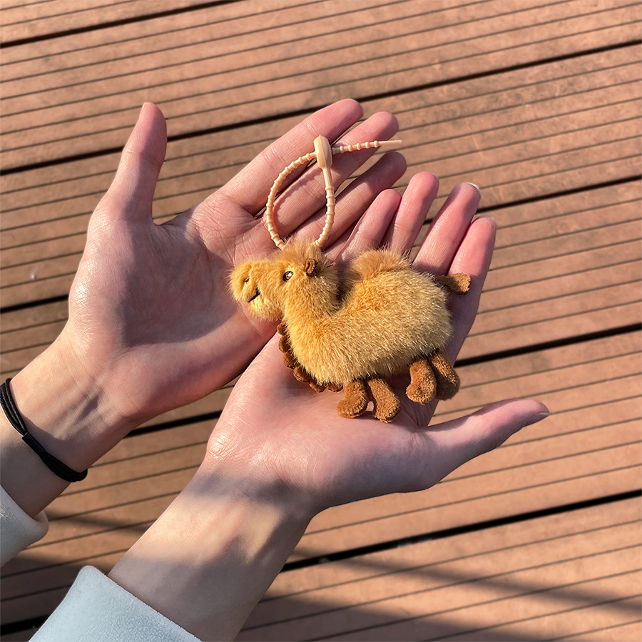online influencer cute desert camel plush doll hanger travel jewelry gift toy bag bag charm cross-border wholesale full figure