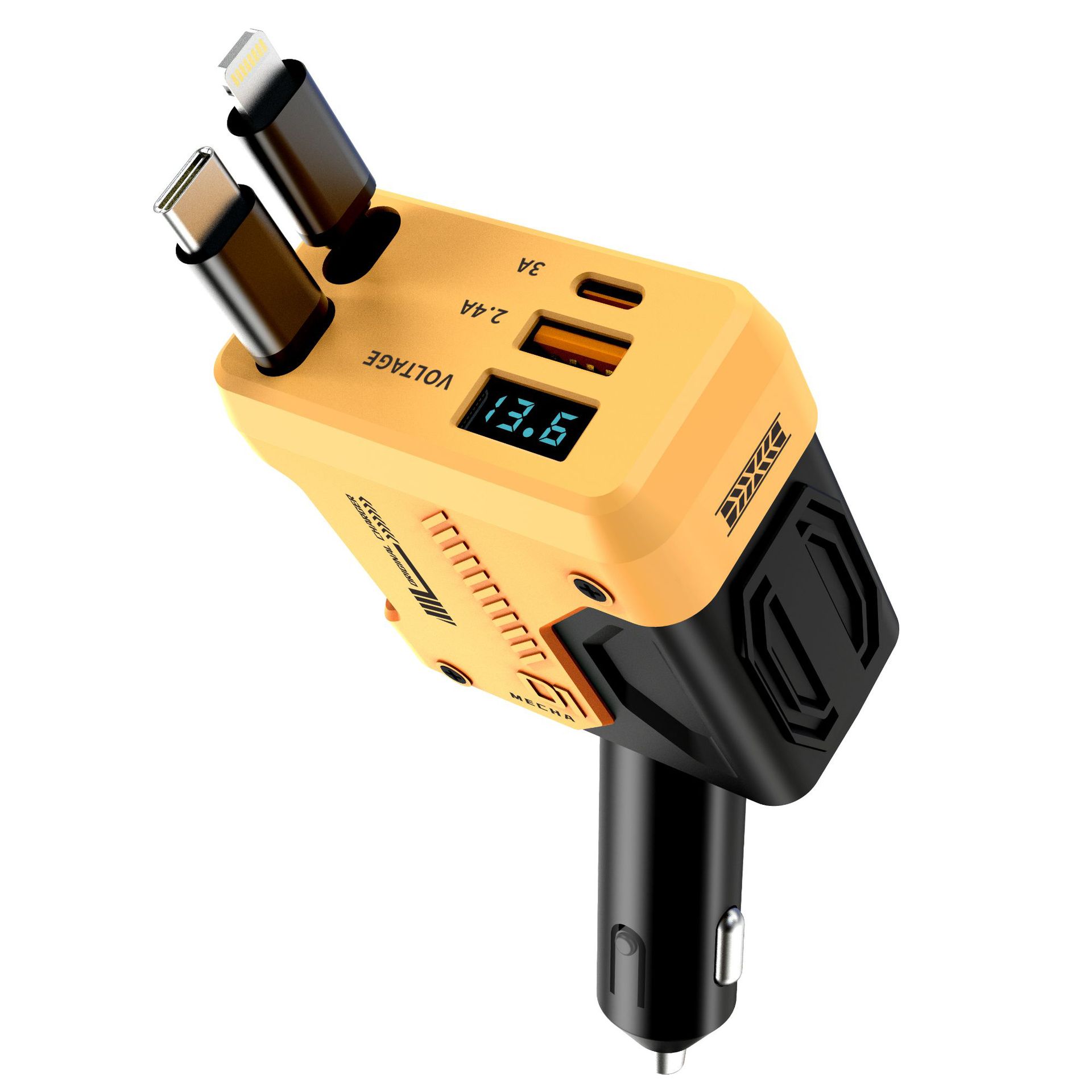 car phone charger 120w super fast charge four in one comes with flexible wire car charger universal car supplies full figure