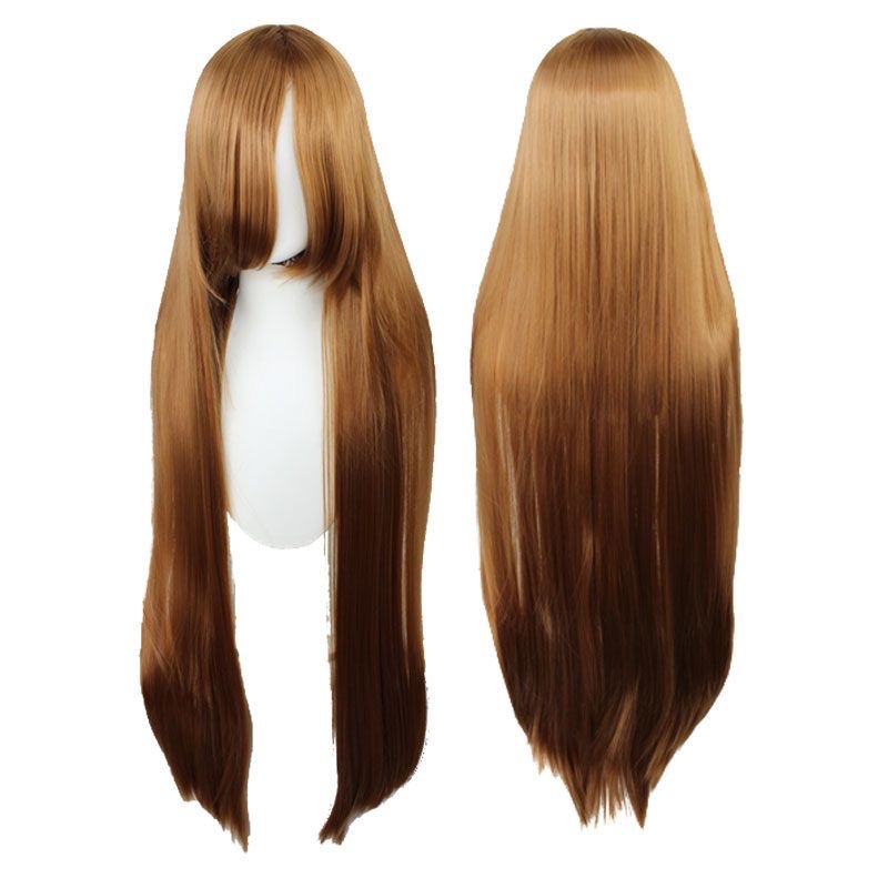 beautiful cartoon universal wig mao niang cos modeling high-temperature fiber simulation color long hair silk bangs headgear wholesale Item Picture