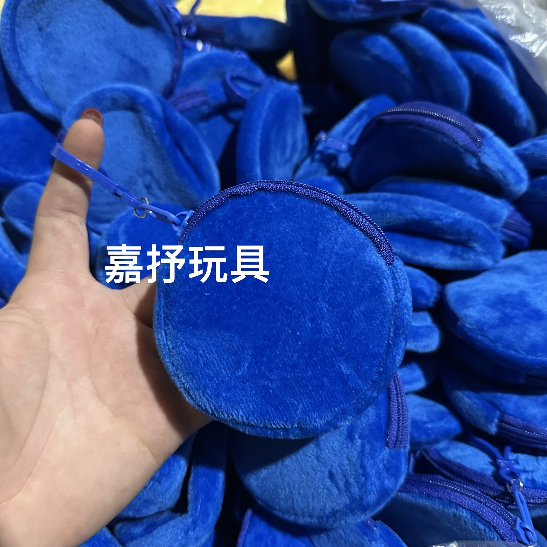 candy color plush round coin purse simple keychain cute wallet for women certificate card holder coin bag wholesale details Picture