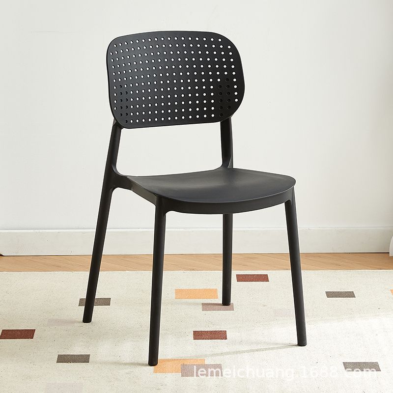 plastic chair nordic restaurant thickened armchair household dining table chair commercial dining chair modern minimalist stool details Picture