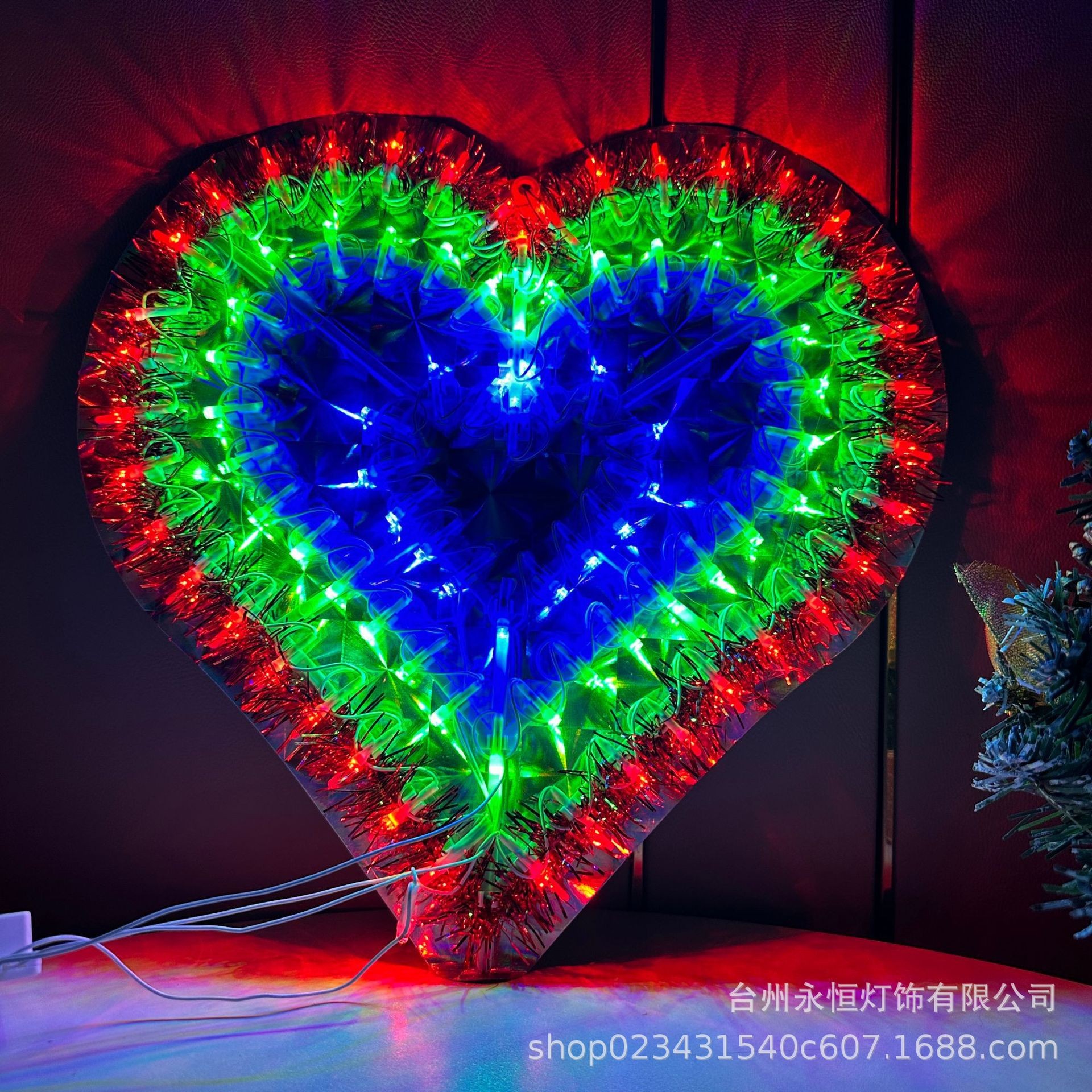 led love light peacock heart-shaped five-pointed star space-time colored light sunflower christmas festival plug-in outdoor decorative lamp Application Scenario