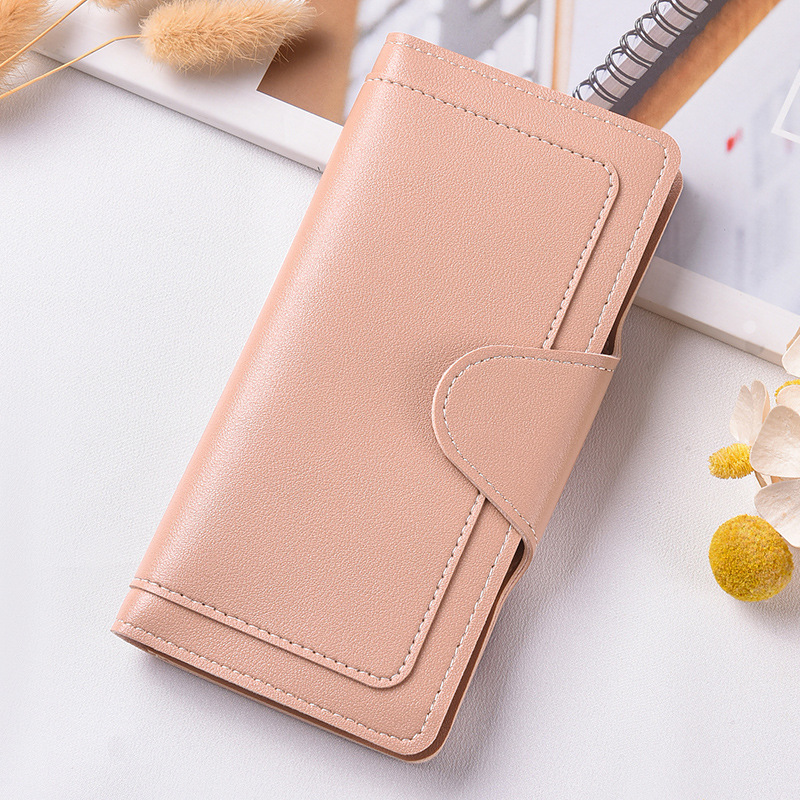 factory wholesale women's wallet long id card small change purse niche portable convenient multi-layer wallet details Picture