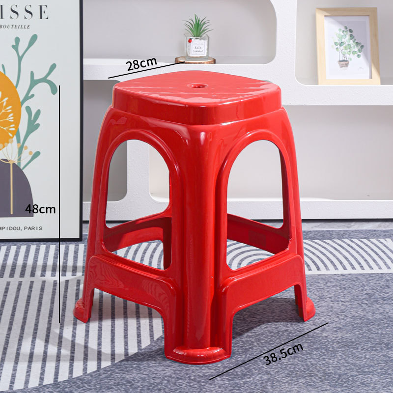 wholesale plastic stool household shoe changing stool factory wholesale plastic bench plastic chair plastic stool drop-resistant plastic square stool Item Picture