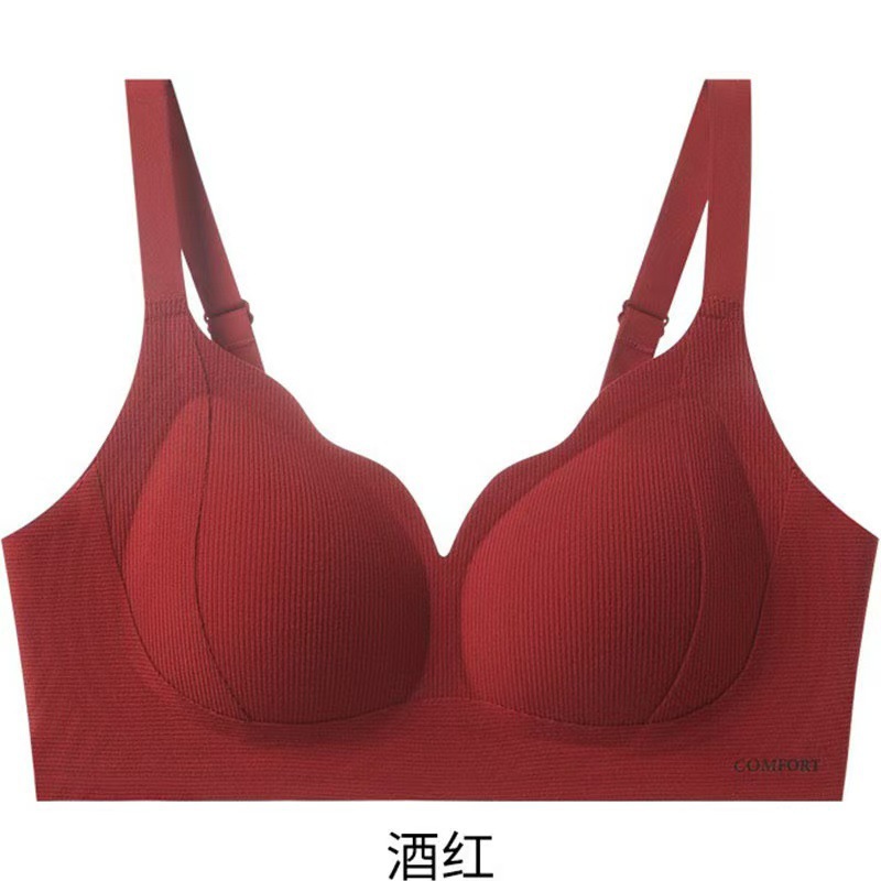 new seamless underwear women's small chest push up non-wire accessory breast push up anti-sagging women's beauty back fixed cup bra details Picture