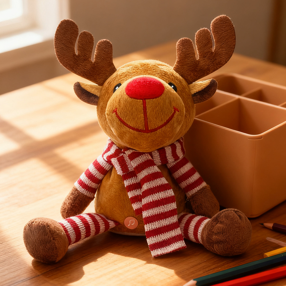Cross-border new products: Long-legged elk can sing, shake, learn to speak, funny Christmas atmosphere toys, plush electric toys Specification image