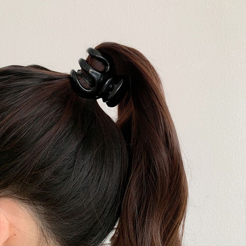 pumpkin small jaw clip 2023 new large ball headdress barrettes high ponytail fixed practical princess hairstyle small claw clip Specification drawing