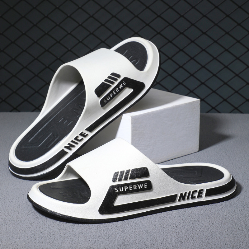 trendy internet celebrity slippers summer sports outerwear indoor home bathroom non-slip couple statement slippers men wholesale full figure