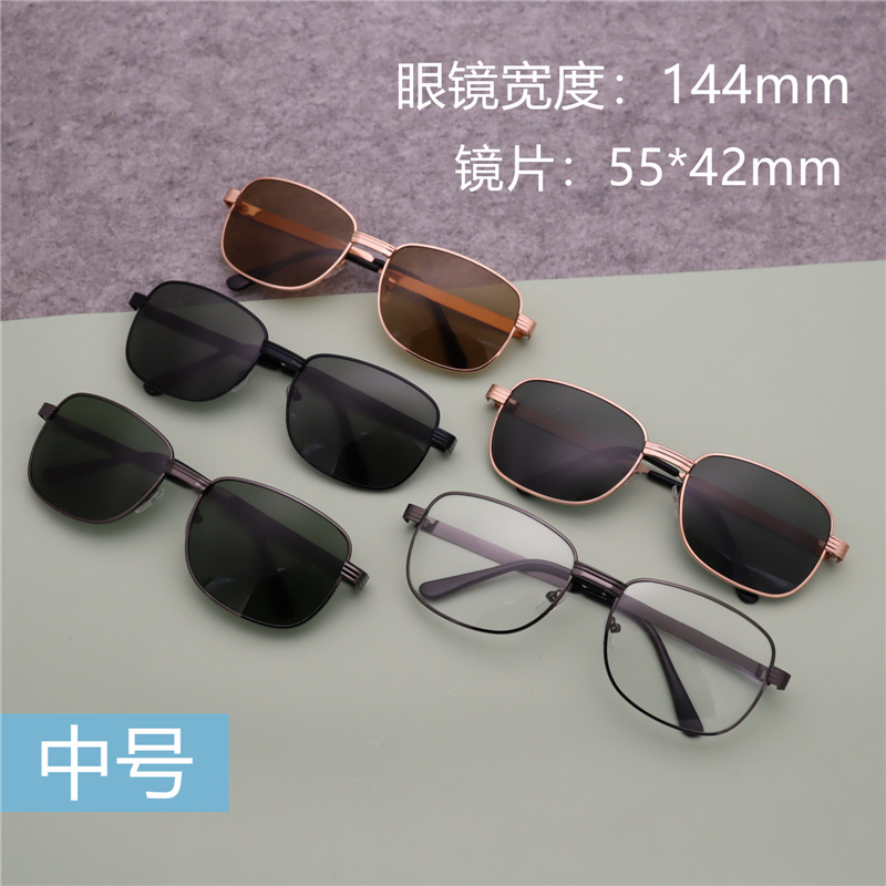reinforced glass glasses stall plain glasses glass sunglasses metal racket glass lens men's sunglasses wholesale Item Picture