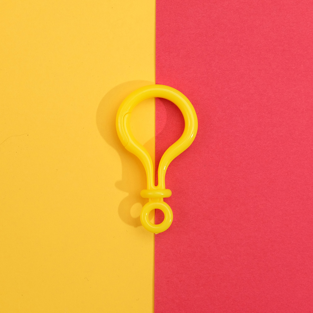 thickened korean style color plastic key ring bulb buckle ornament accessories rubber buckle plush doll hanging buckle accessories handmade Specification drawing