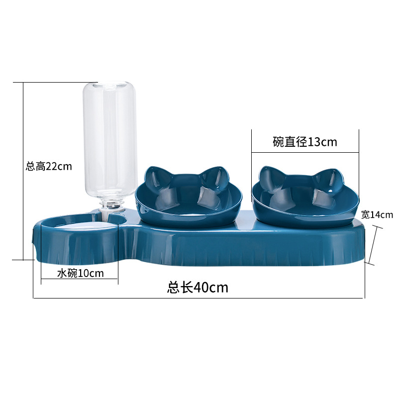 bowl  food basin double bowl cervical spine protection automatic drinking bowl anti-tumble  food rice basin dog pet supplies Application Scenario