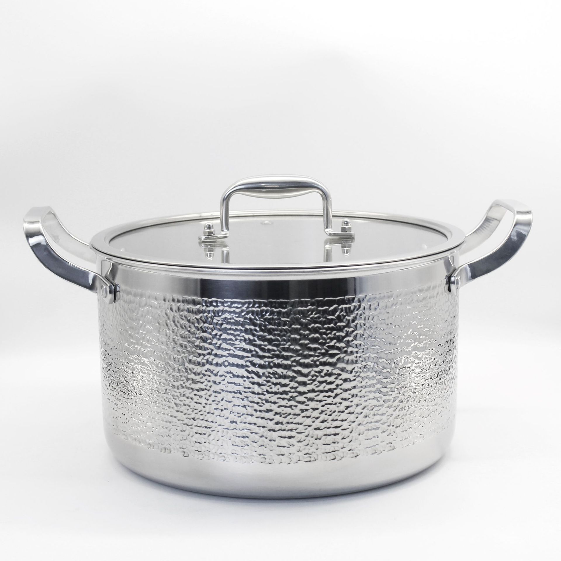 304 three-layer steel hammer pattern set pot non-stick non-coated soup pot milk pot frying pan kitchen practical gift pot Application Scenario