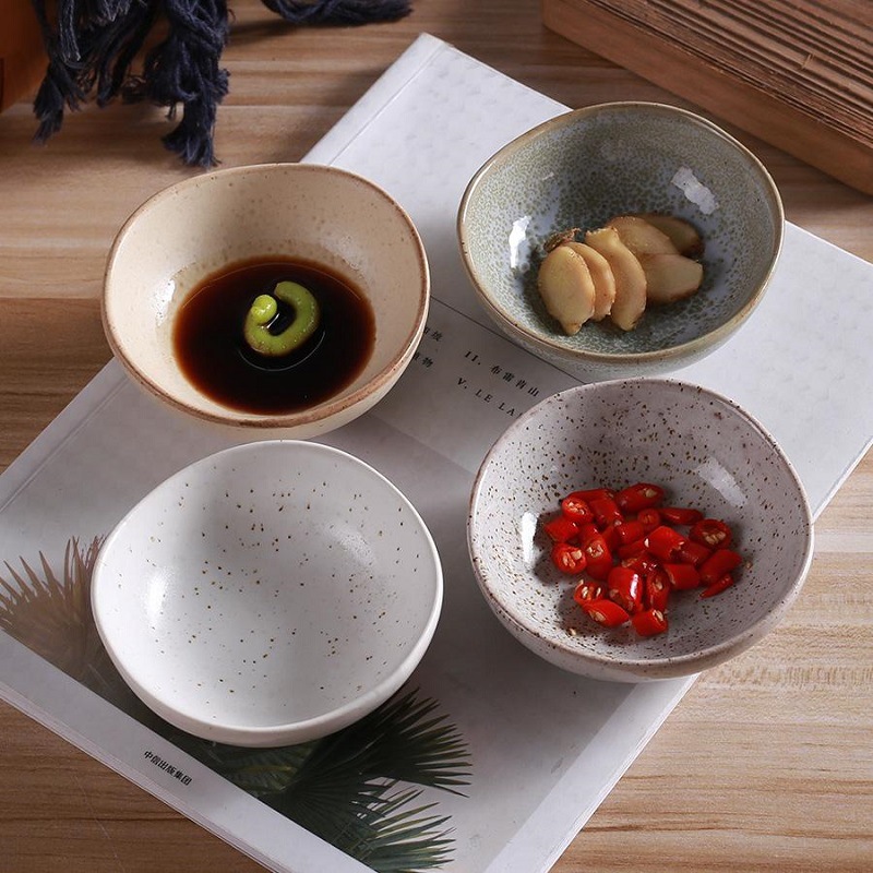 kai kai er creative saucer dish household ceramics soy sauce vinegar dish good-looking sauce dish saucer seasoning dish cross-border Application Scenario