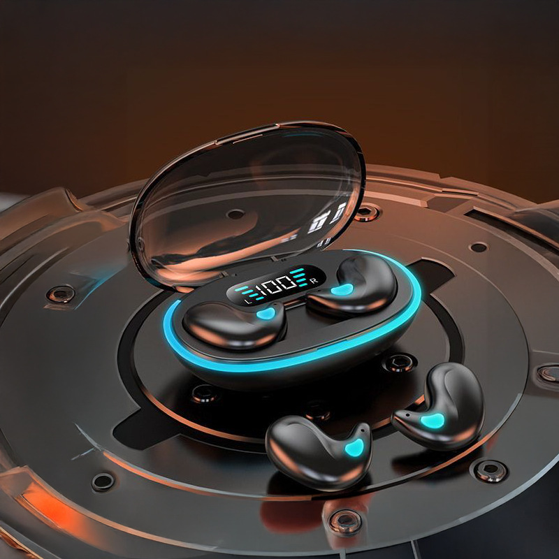 cross-border hot x55 sleep mini bluetooth headset hd digital display macaron color matching dynamic aperture long endurance full figure