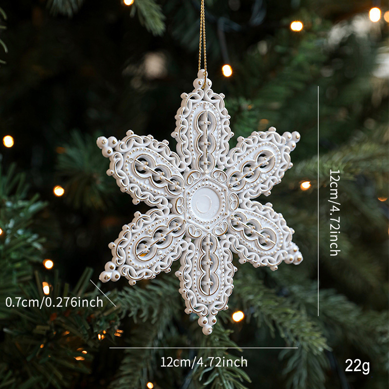 nordic antique platinum edge christmas tree pendant plastic christmas tree decoration christmas decorations show window hangings Application Scenario